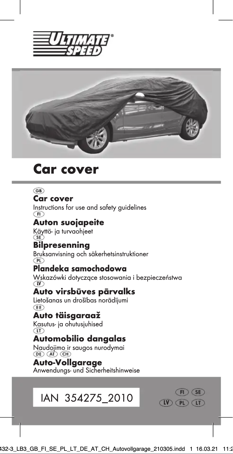 Imagen de la primera página del manual del dispositivo IAN 354275