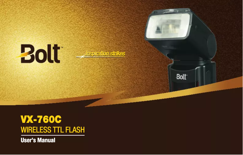 Page n°1 - Manuel utilisateur Bolt VX-760