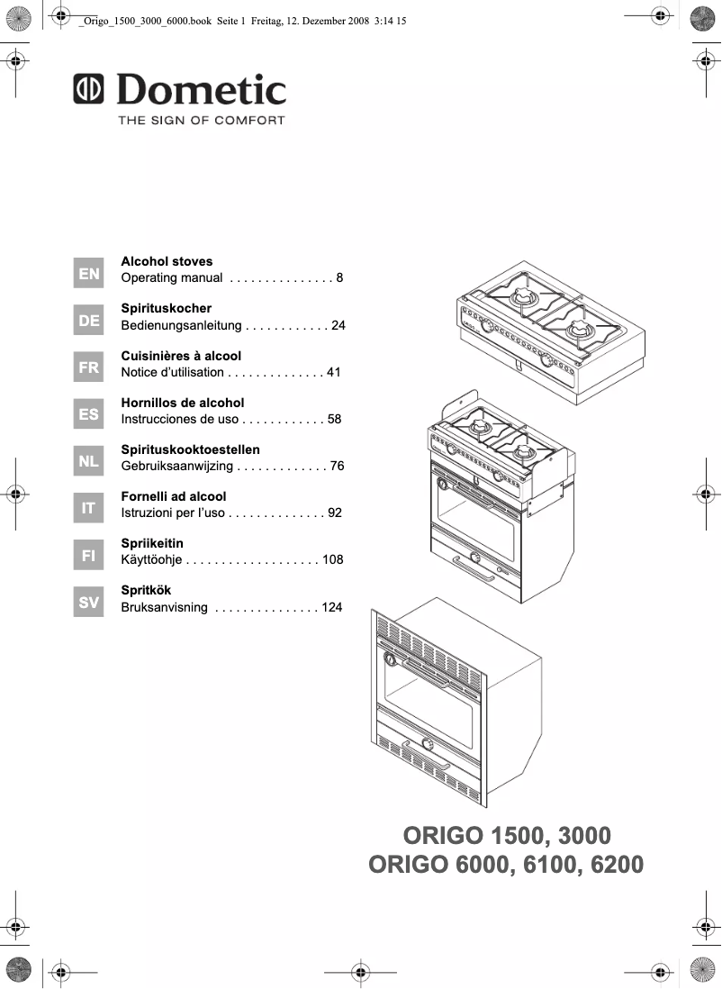 Page n°1 - Manuel utilisateur Dometic Origo 6100