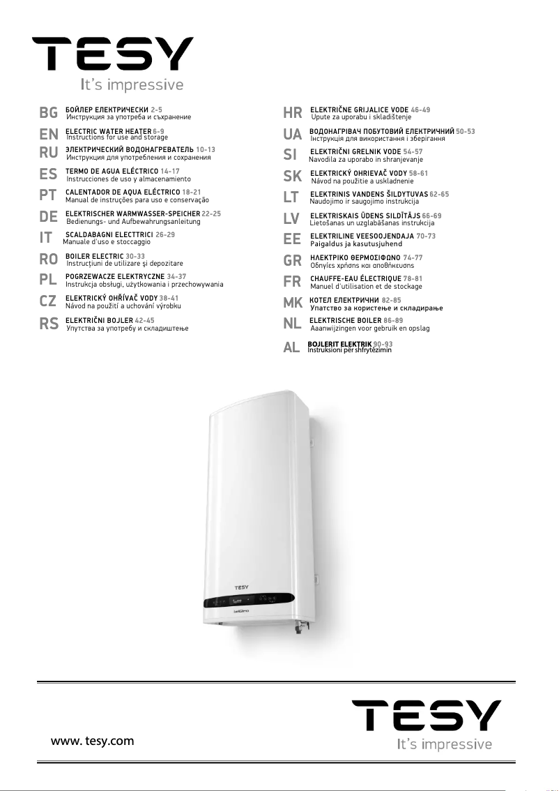 Image de la première page du manuel de l'appareil BelliSlimo Cloud Dry 100