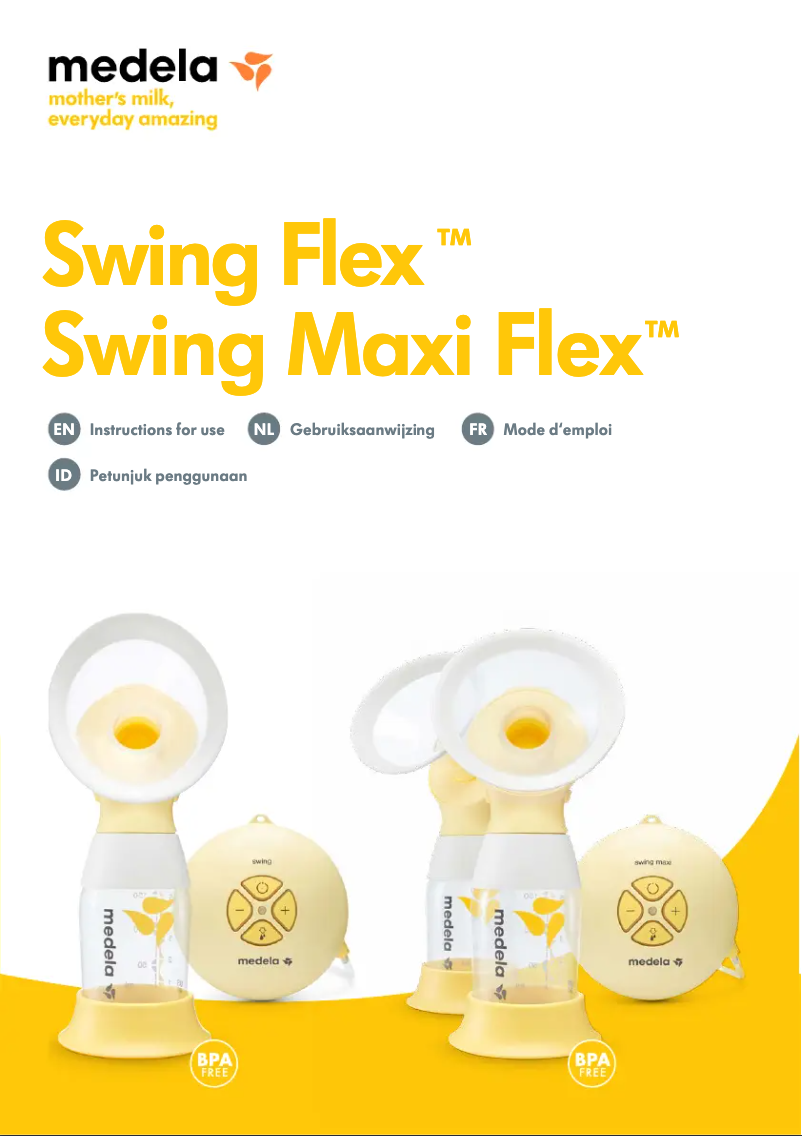 Page 1 de la notice Manuel utilisateur Medela Swing Flex