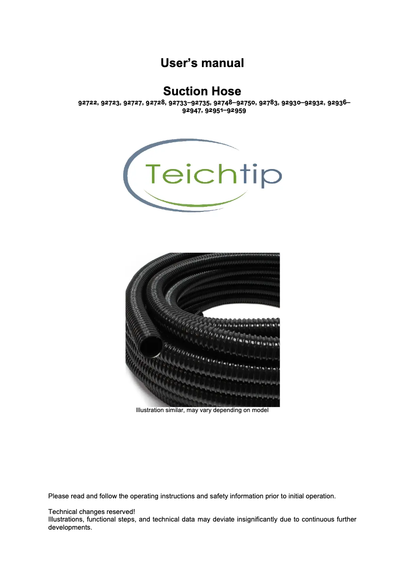 Image de la première page du manuel de l'appareil 92728