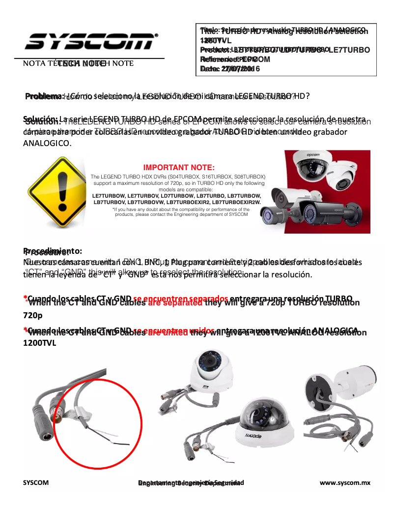 Page 1 de la notice Manuel utilisateur Epcom LE7-TURBO-V