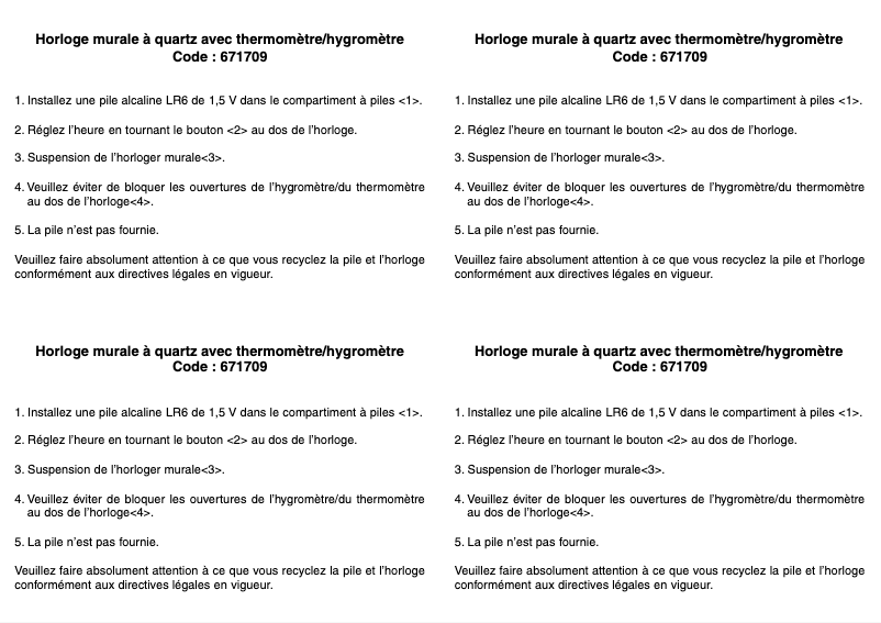 Page 1 de la notice Manuel utilisateur Mebus 06992