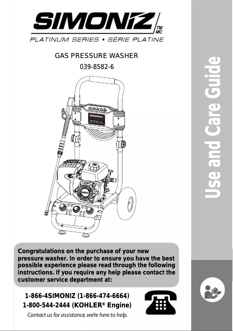 Página 1 del manual Manual de usuario Simoniz 039-8582-6