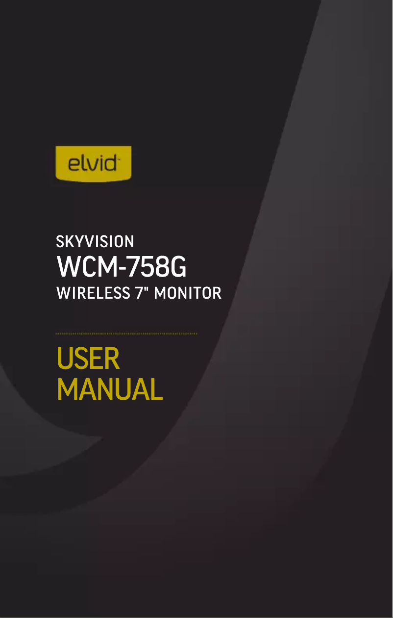 Page 1 de la notice Manuel utilisateur Elvid SkyVision WCM-758G