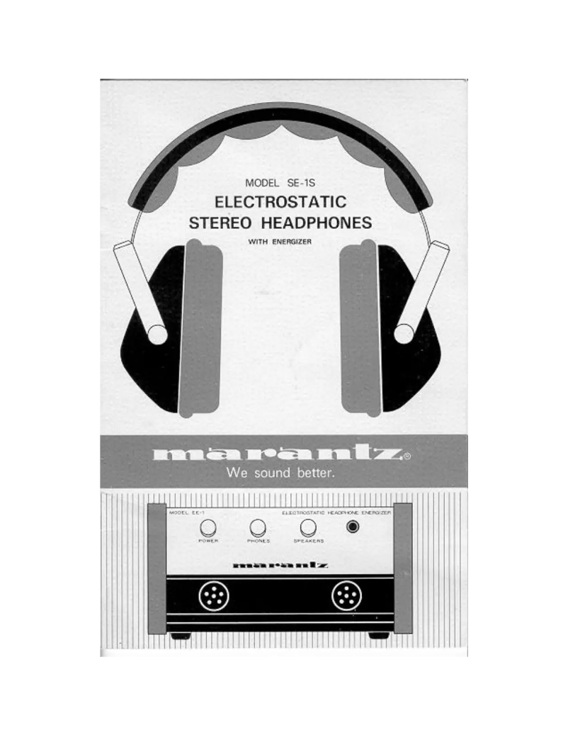 Page 1 de la notice Manuel utilisateur Marantz SE-1S