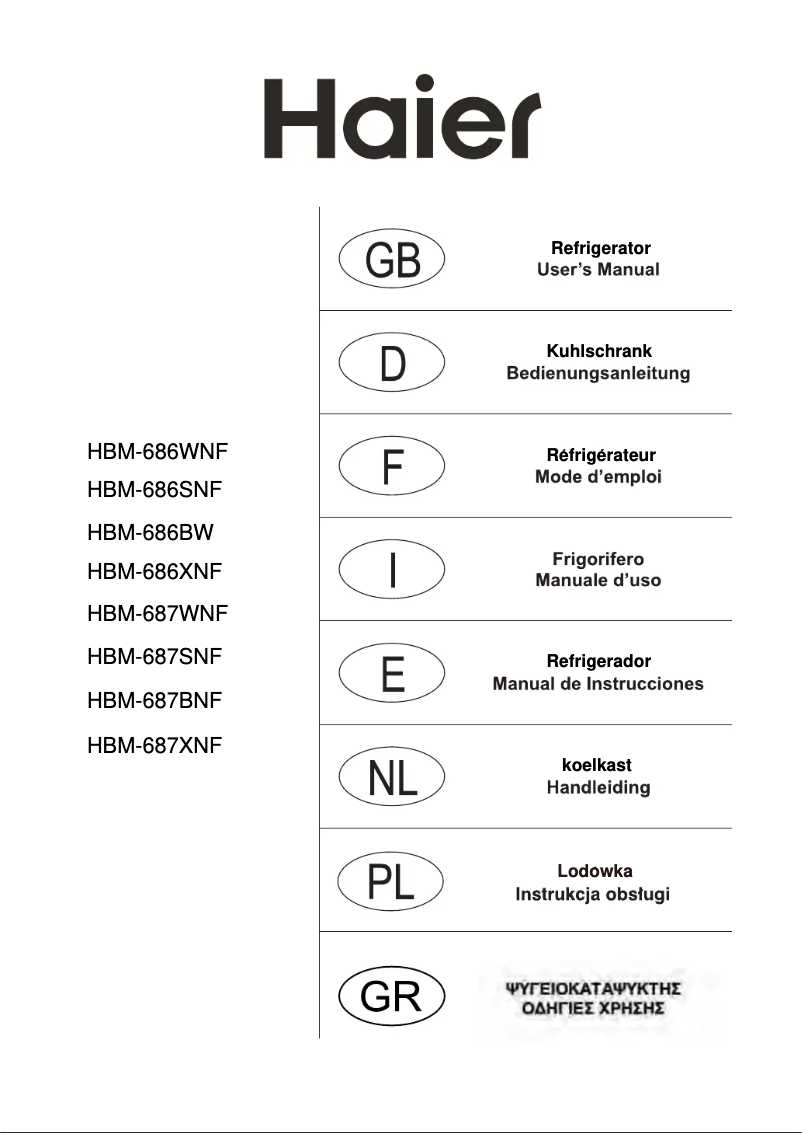 Página 1 del manual Manual de usuario Haier HBM-687WNF