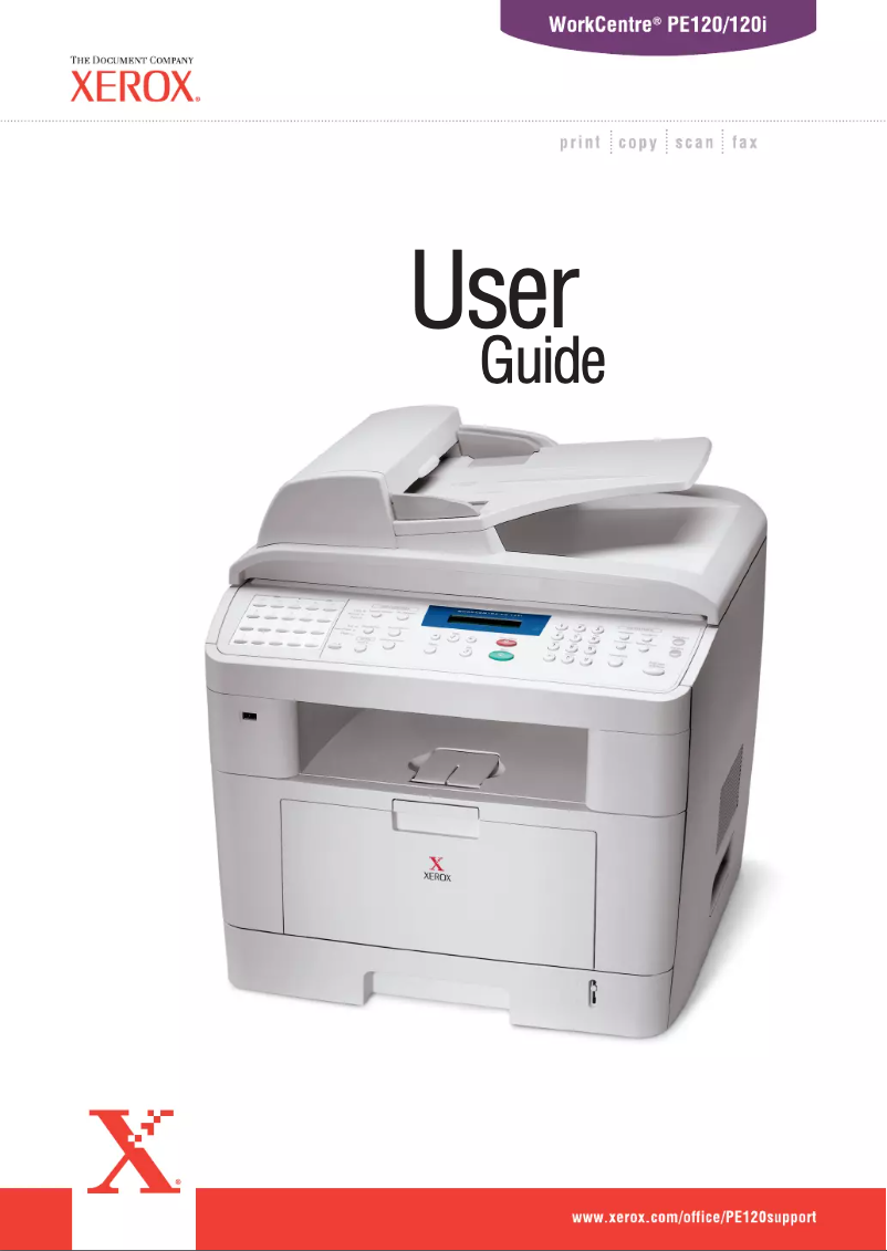 Page n°1 - Manuel utilisateur Xerox WorkCentre PE120