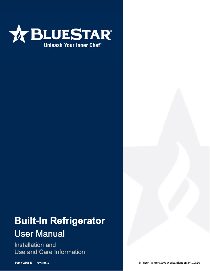 Página 1 del manual Manual de usuario BlueStar BBBF361