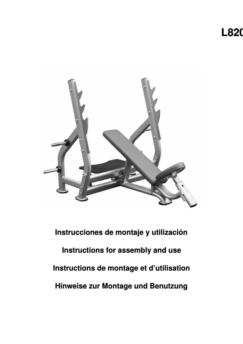 Page 1 de la notice Manuel utilisateur BH Fitness L820