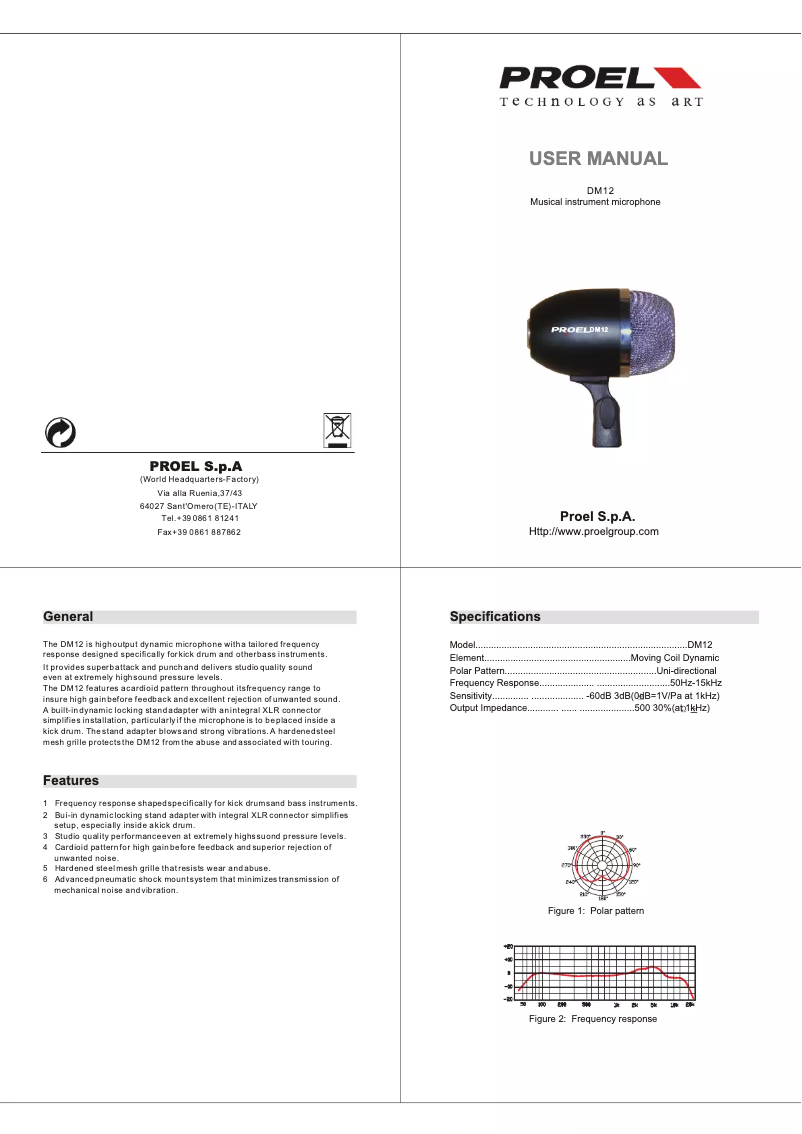 Página 1 del manual Manual de usuario Eikon DM12