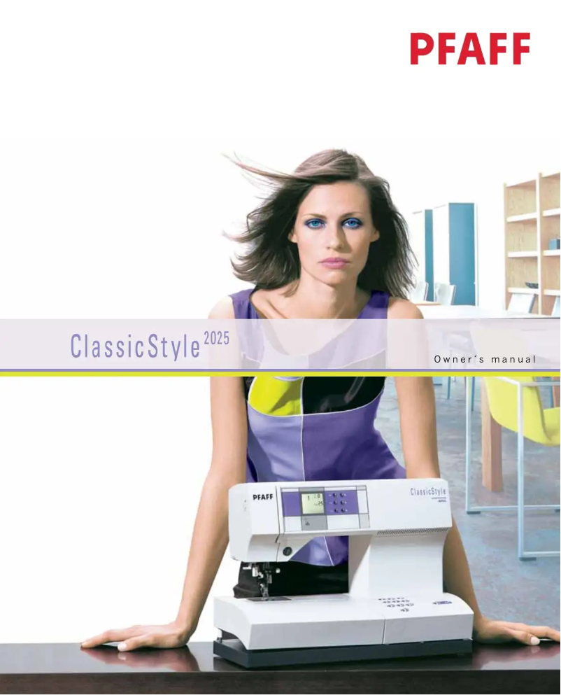 Page n°1 - Manuel utilisateur Pfaff ClassicStyle 2025