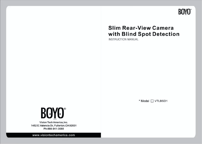 Page n°1 - Manuel utilisateur Boyo VTLBSD1