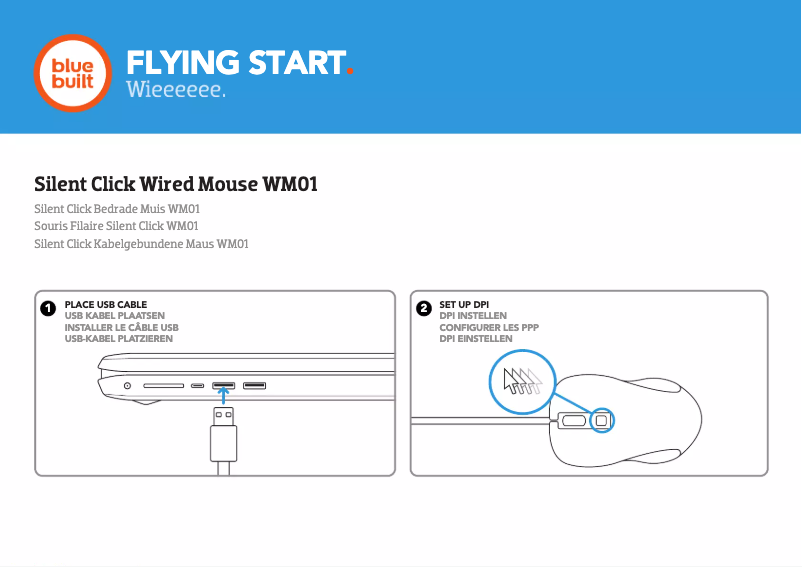 Page n°1 - Manuel utilisateur BlueBuilt Silent Click WM01