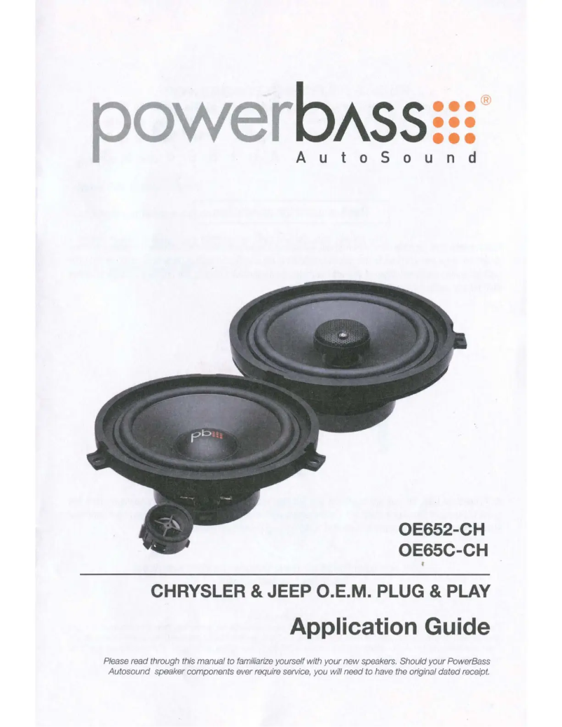Page n°1 - Manuel utilisateur PowerBass OE65C-CH