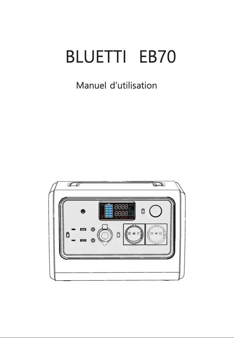 Page n°1 - Manuel utilisateur Bluetti EB70