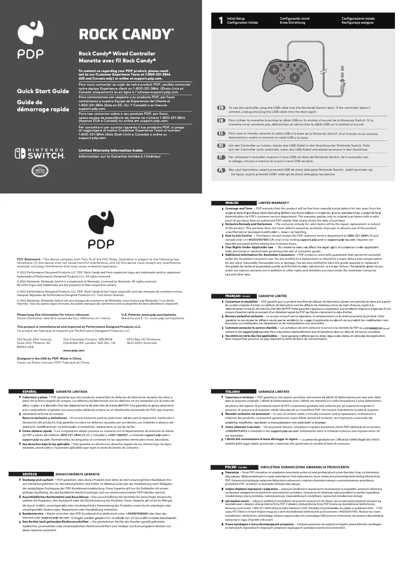 Image de la première page du manuel de l'appareil Rock Candy