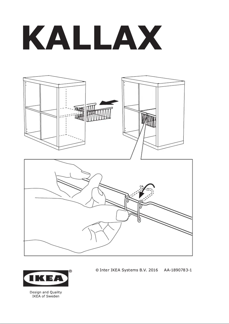 Page 1 de la notice Manuel utilisateur Ikea KALLAX 103.450.73