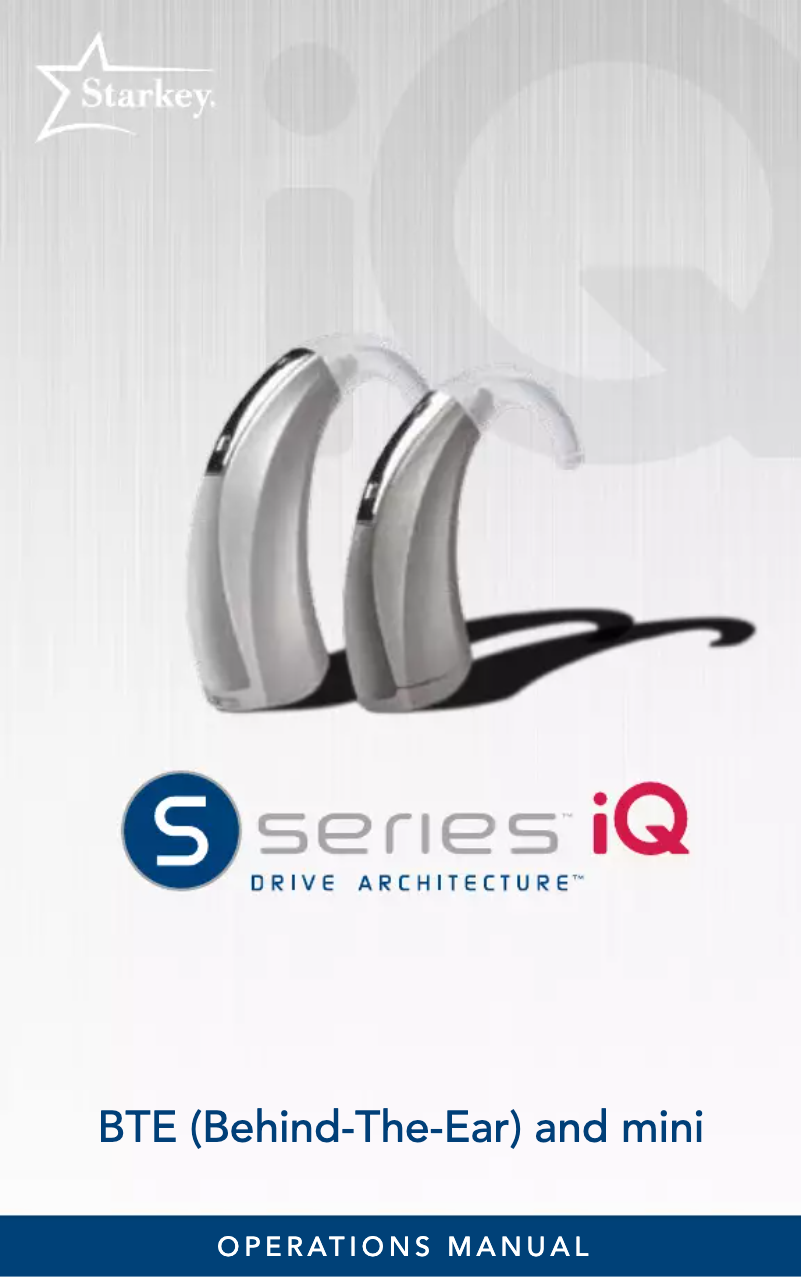 Page n°1 - Manuel utilisateur Starkey S Series iQ BTE