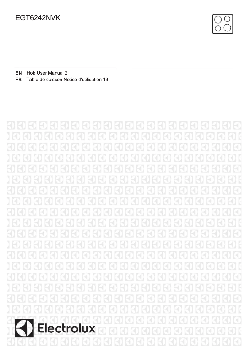 Page 1 de la notice Manuel utilisateur Electrolux EGT6242NVK