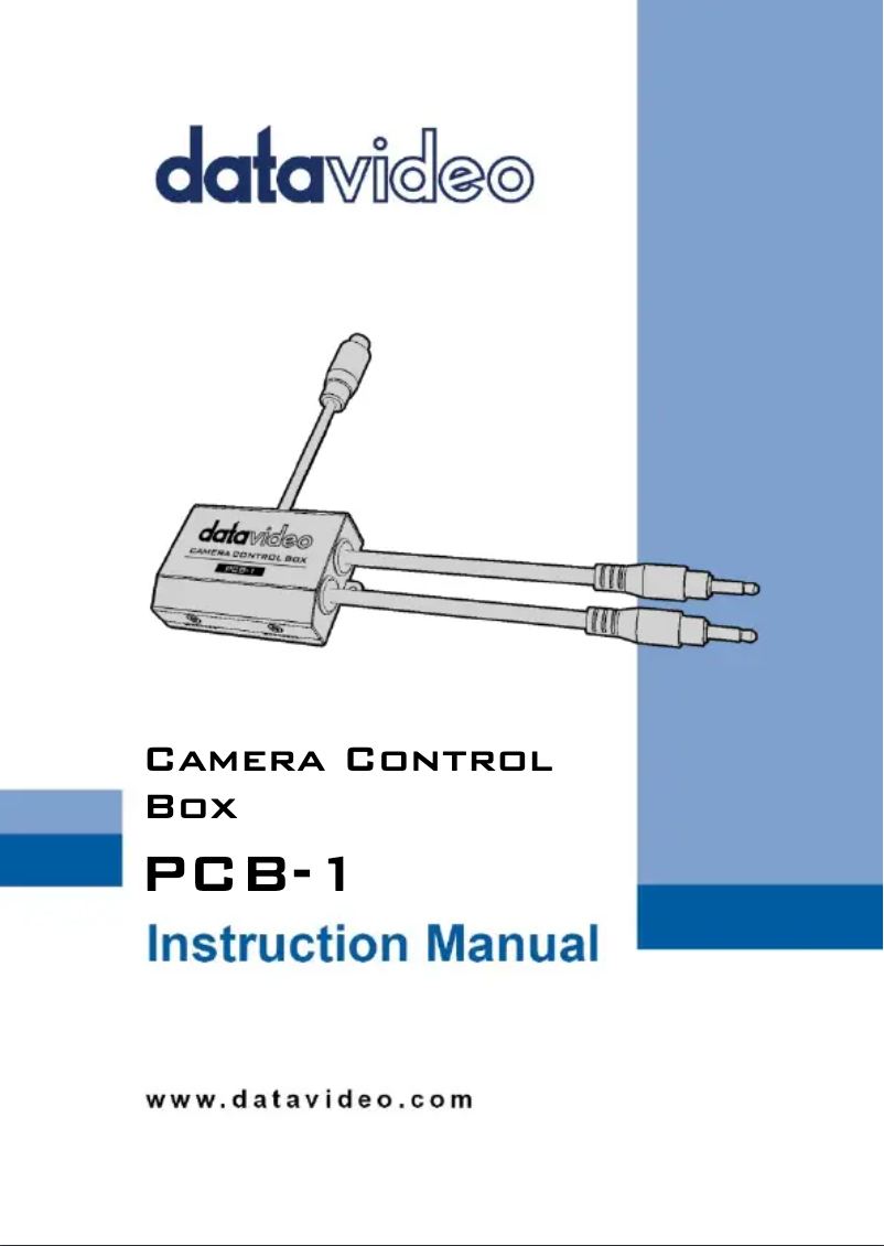 Page 1 de la notice Manuel utilisateur DataVideo PCB-1
