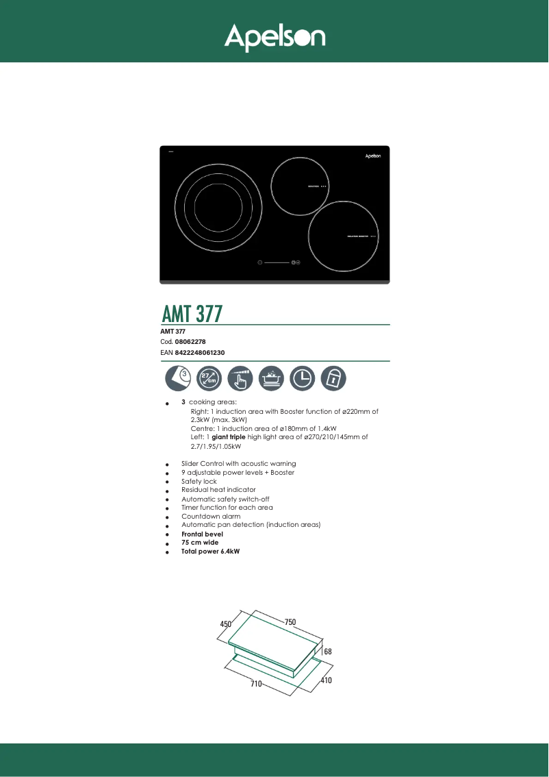 Page 1 de la notice Manuel utilisateur Apelson AMT 377