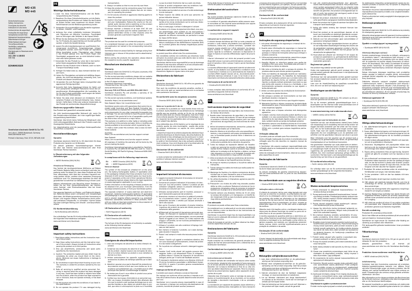 Image de la première page du manuel de l'appareil MD 435