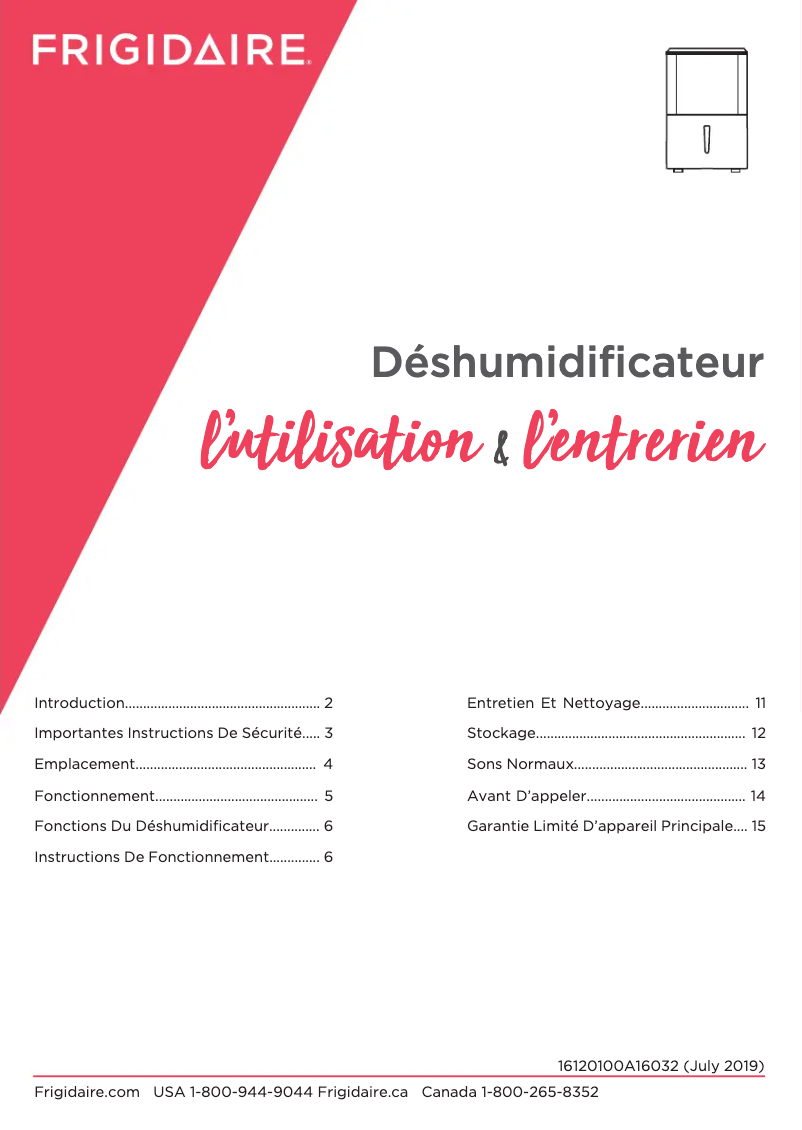 Image de la première page du manuel de l'appareil FFAP5033W1