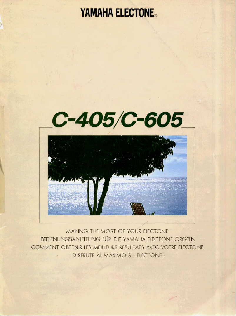 Image de la première page du manuel de l'appareil Electone C-405