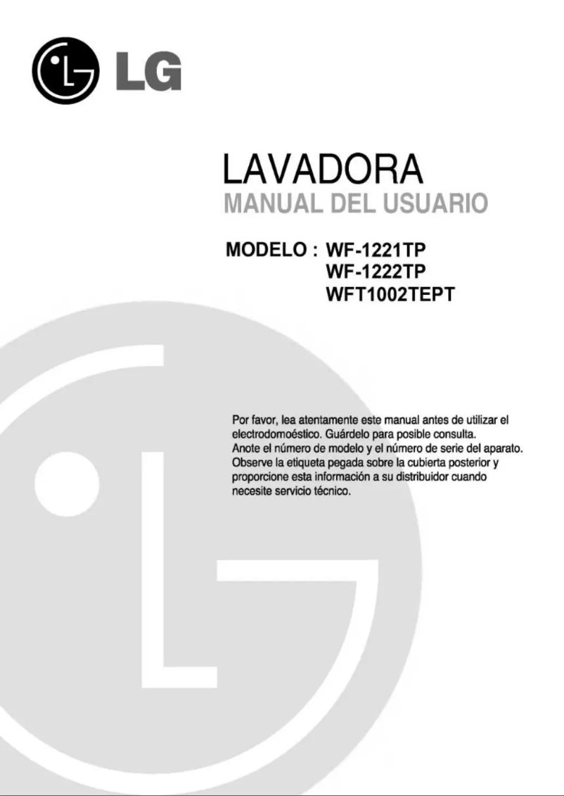 Page 1 de la notice Manuel utilisateur LG WFT1002TEPT