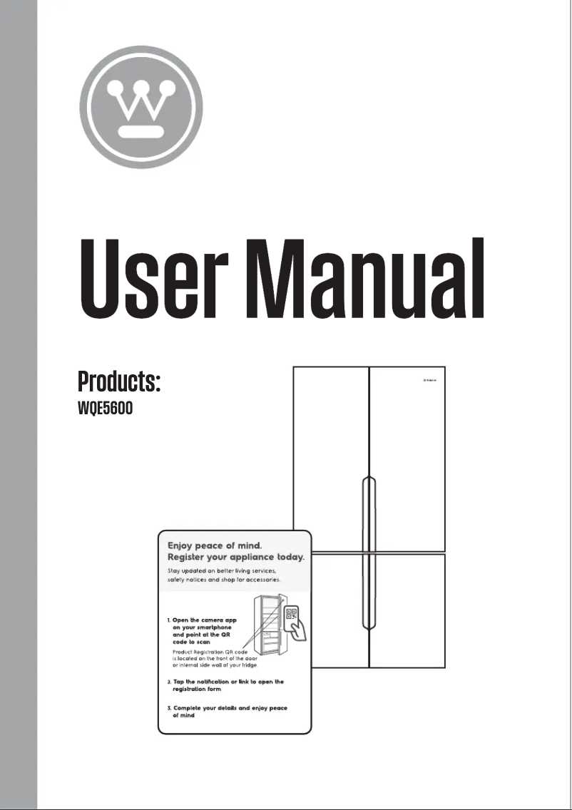 Page 1 de la notice Manuel utilisateur Westinghouse WQE5600