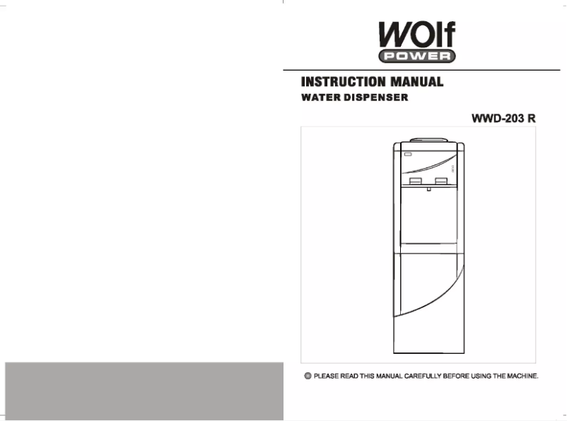 Page 1 de la notice Manuel utilisateur Wolf Power WWD-203 R