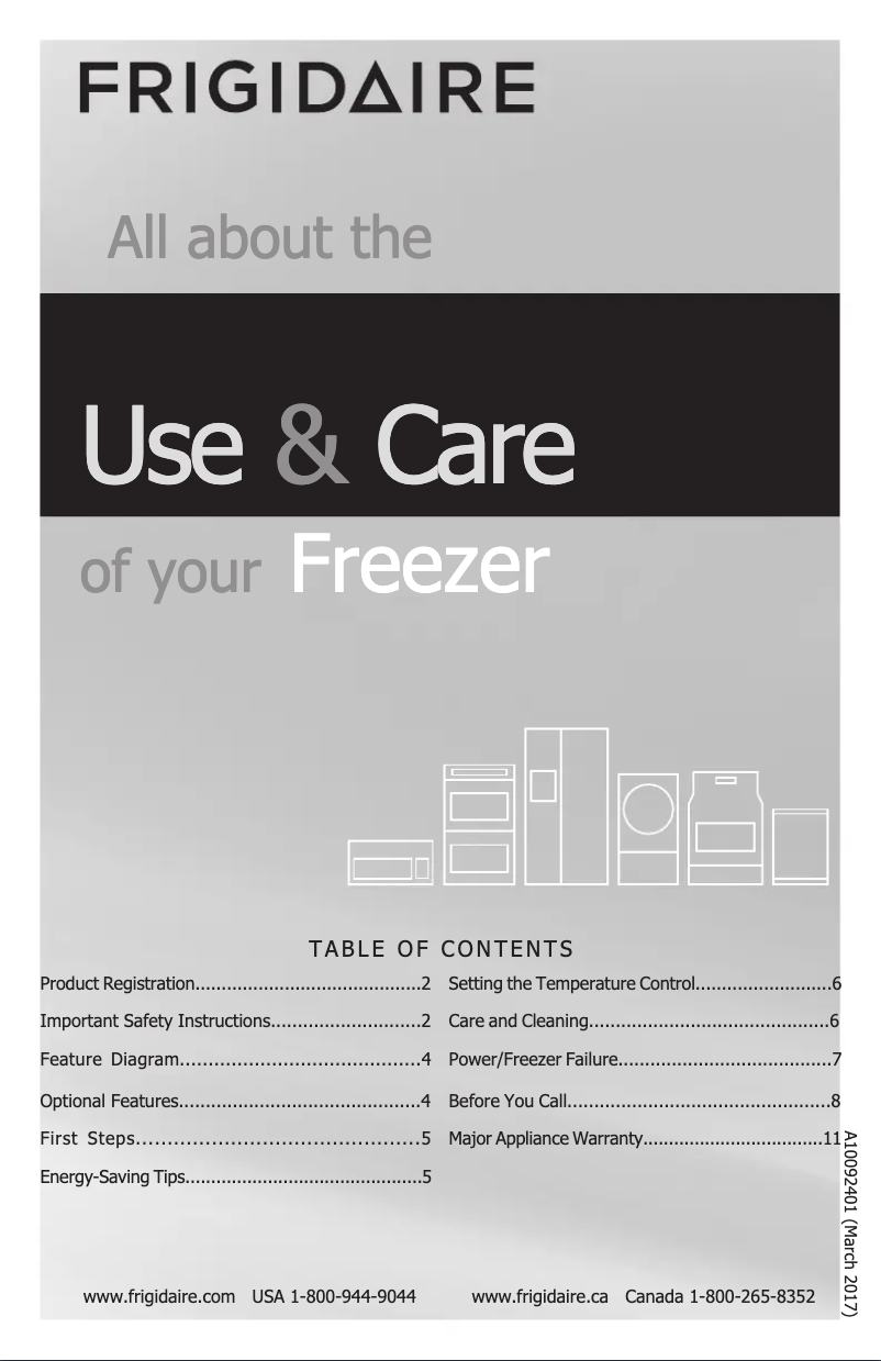 Page n°1 - Manuel utilisateur Frigidaire FFFC15M4TW