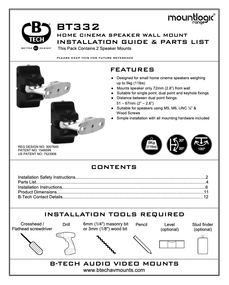 Página 1 del manual Manual de usuario B-Tech BT332
