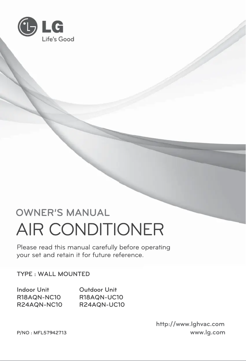 Página 1 del manual Manual de usuario LG R18AQN-NC10