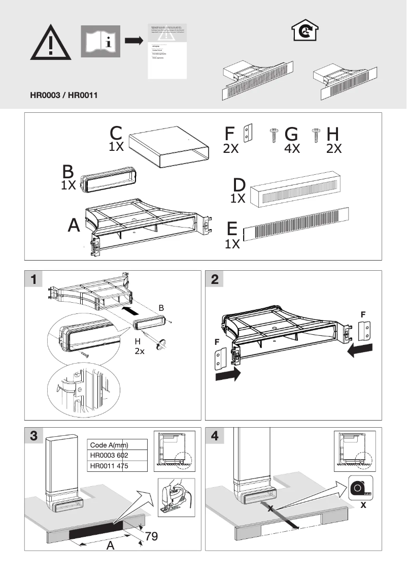Image de la première page du manuel de l'appareil HR0011