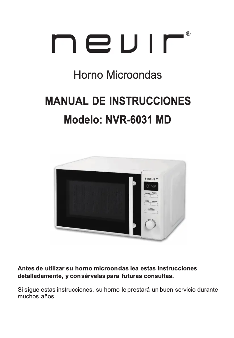 Image de la première page du manuel de l'appareil NVR-6031 MD