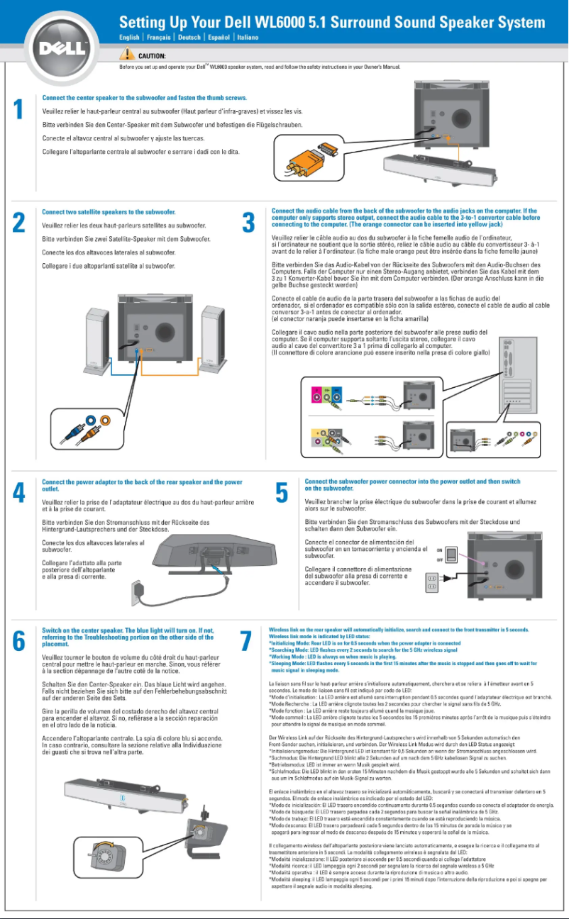 Page 1 de la notice Manuel utilisateur Dell WL6000
