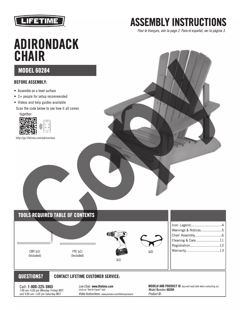 Image de la première page du manuel de l'appareil 60284