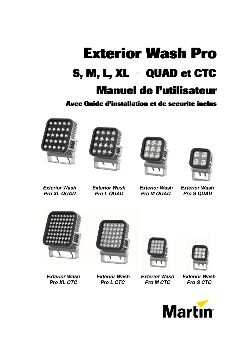 Page n°1 - Manuel utilisateur Martin Exterior Wash Pro S CTC