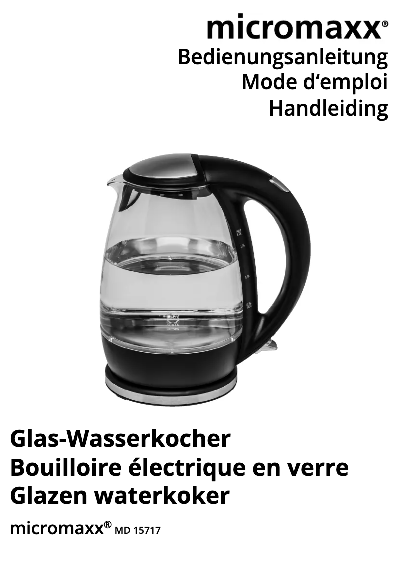 Page 1 de la notice Manuel utilisateur Micromaxx MD 15717