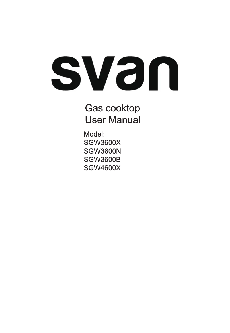 Page 1 de la notice Manuel utilisateur SVAN SGW3600N