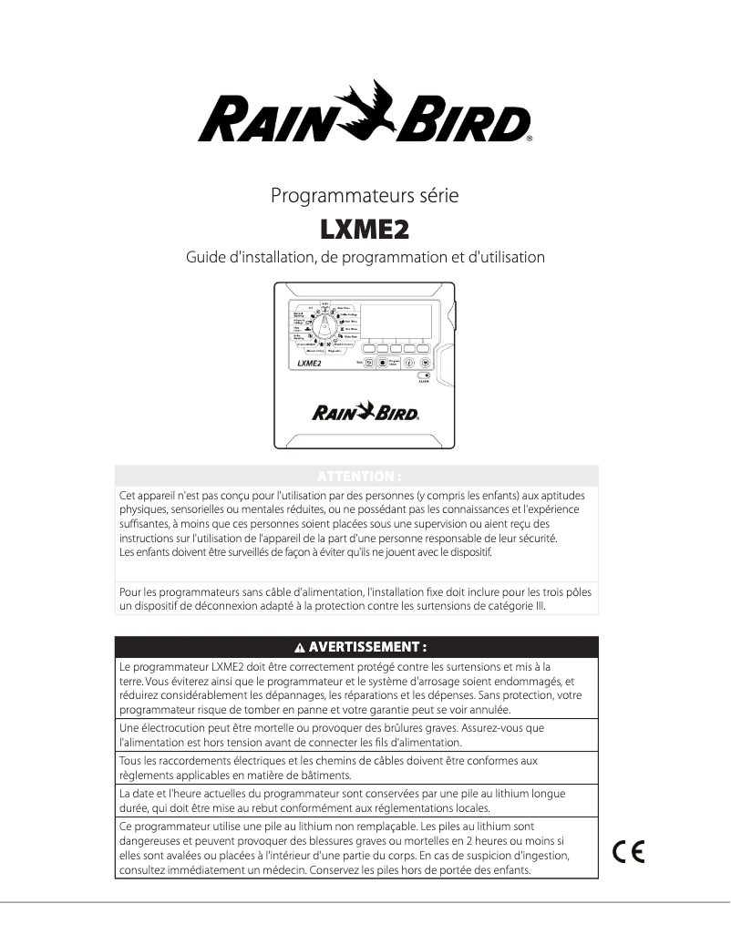 Página 1 del manual Manual de usuario Rain Bird ESP-LXME2