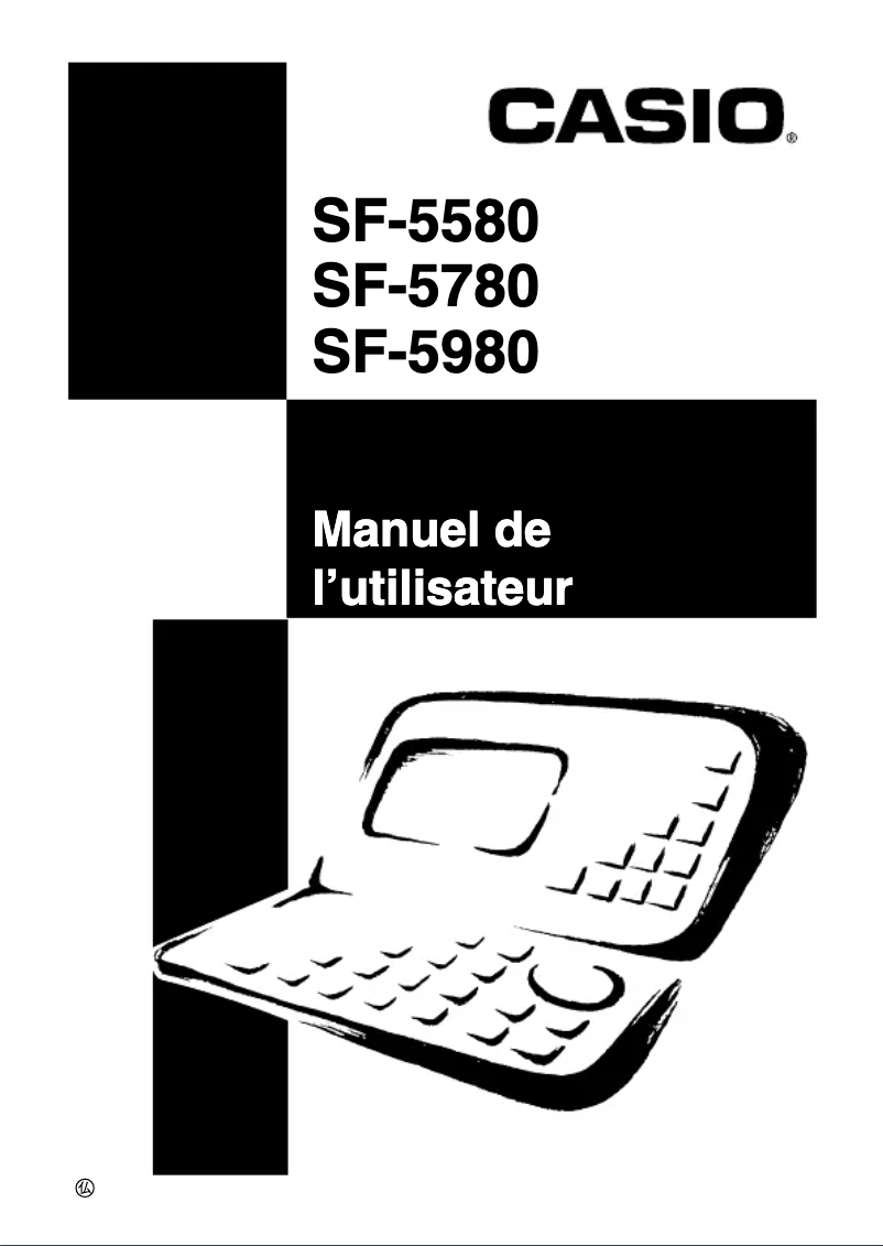 Page 1 de la notice Manuel utilisateur Casio SF-5980