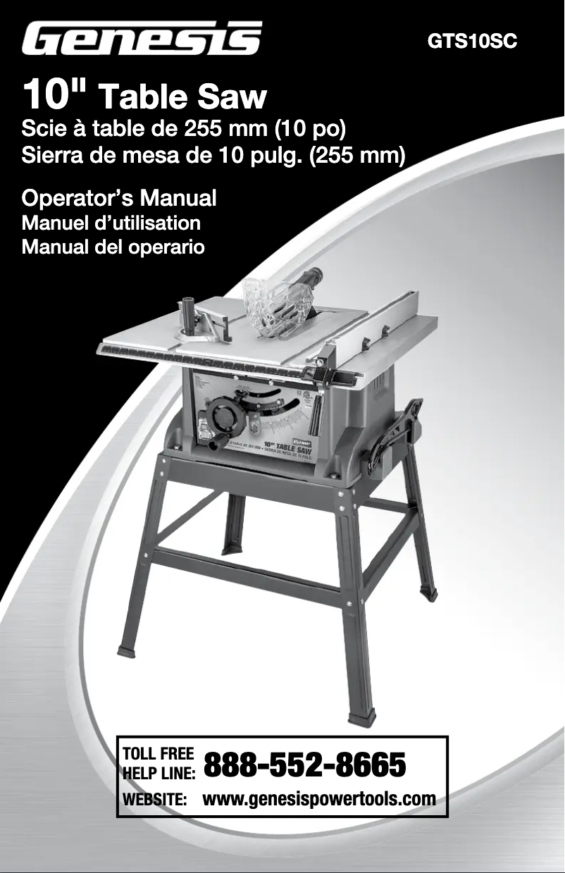 Imagen de la primera página del manual del dispositivo GTS10SC