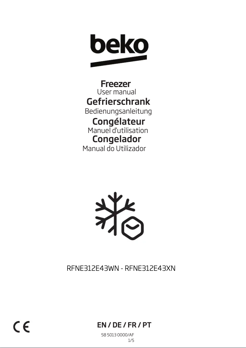 Image de la première page du manuel de l'appareil RFNE312E43XN
