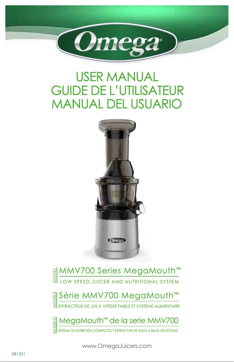 Image de la première page du manuel de l'appareil MMV700