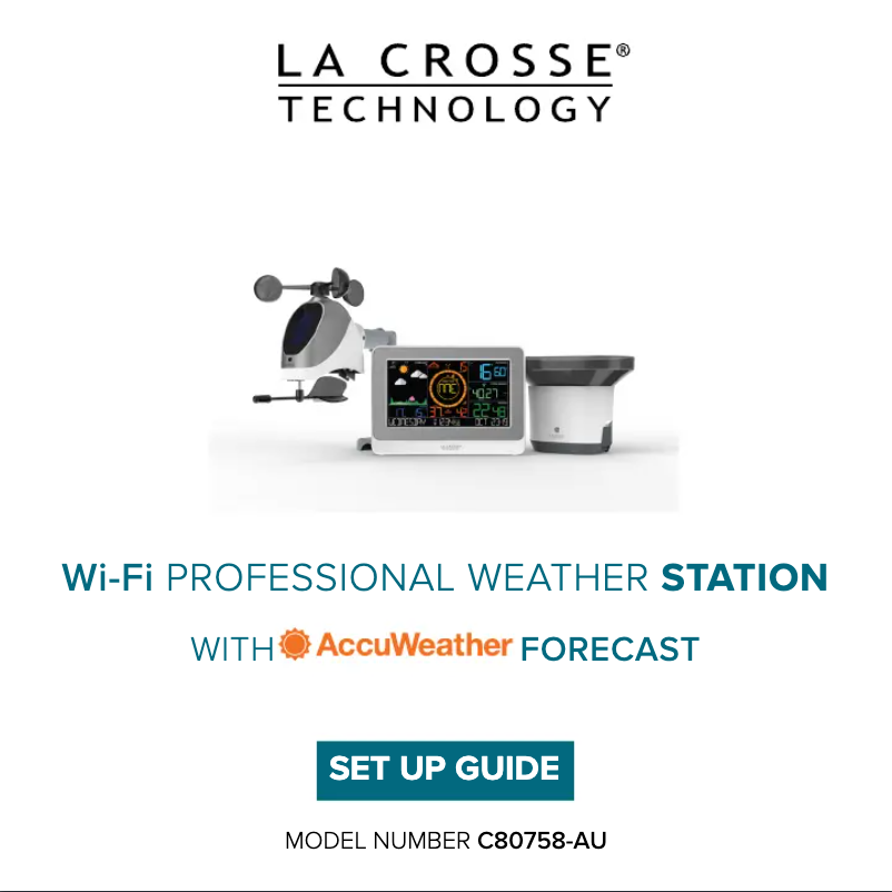 Page 1 de la notice Manuel utilisateur La Crosse Technology C80758-AU