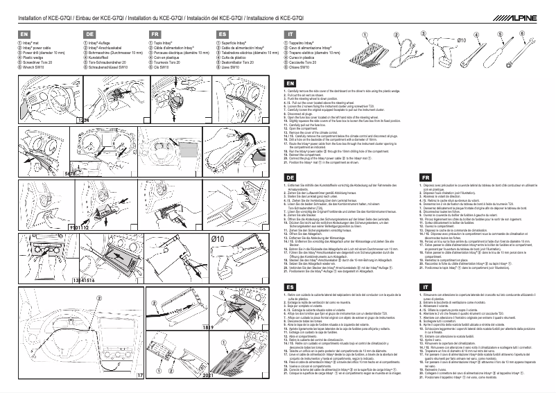 Page 1 of the manual User Manual Alpine KCE-G7QI